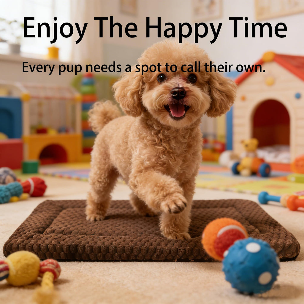Dog Bed Mat for Crate, Soft Kennel Pad, Durable Comfort Mat for Dogs and Cats, Home and Crate Use (Gray, 18"*14"*1.5")