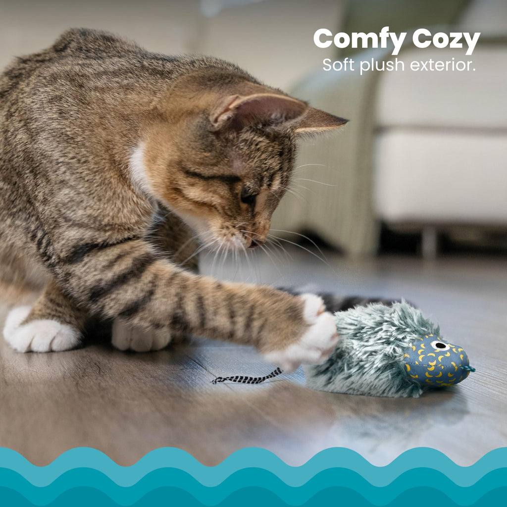 Catstages Purr Pillow Cat Toy – Plush Cat Toy with Touch-Activated Purr for Calming Cats & Kittens