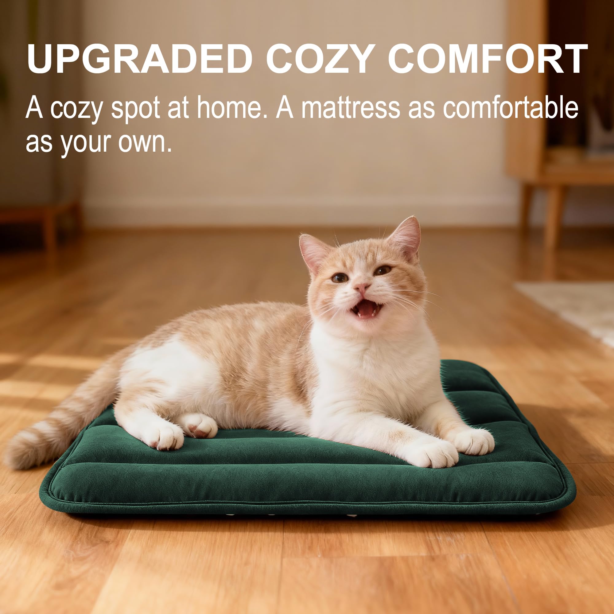 Dog Bed Mat for Crate, Soft Kennel Pad, Durable Comfort Mat for Dogs and Cats, Home and Crate Use (Gray, 18"*14"*1.5")