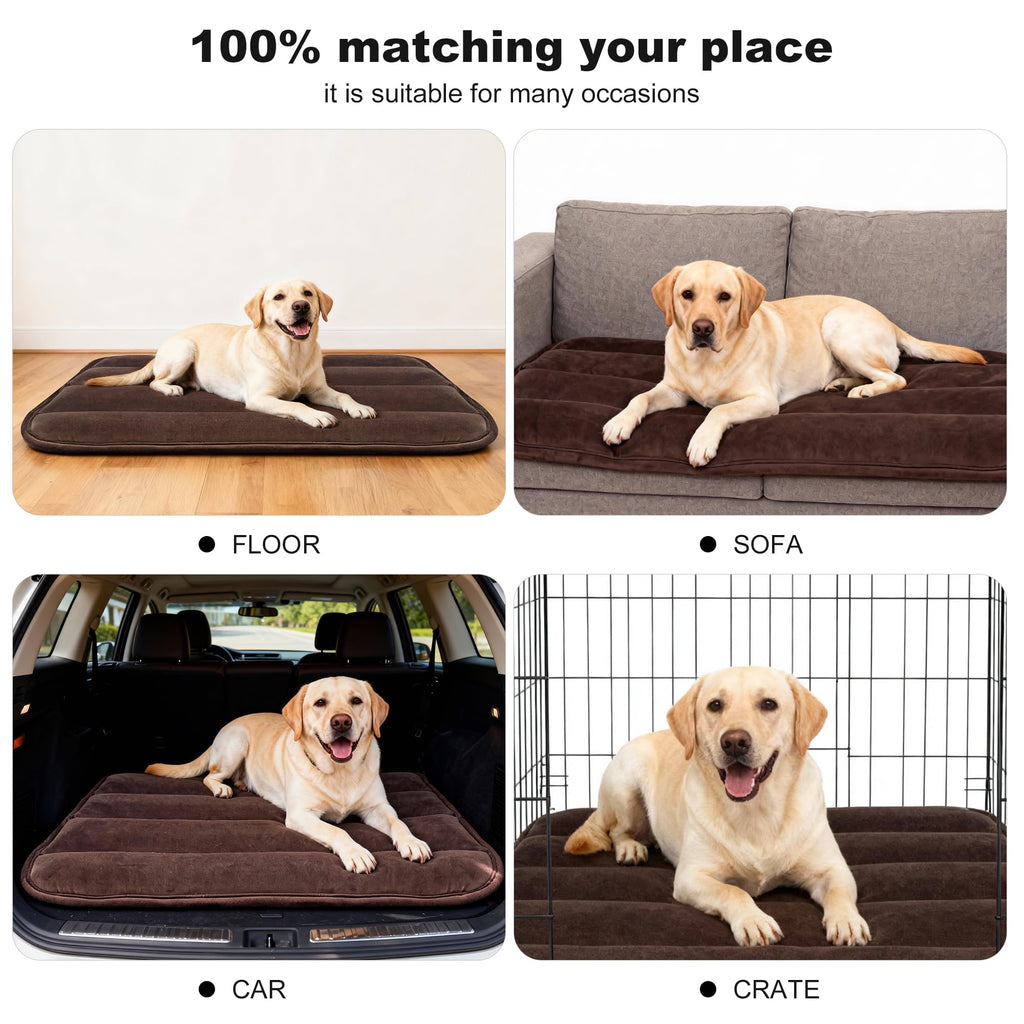 Dog Bed Mat for Crate, Soft Kennel Pad, Durable Comfort Mat for Dogs and Cats, Home and Crate Use (Gray, 18"*14"*1.5")