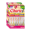 INABA Churu Cat Treats, Grain-Free, Lickable, Squeezable Creamy Purée Cat Treat/Topper with Vitamin E & Taurine, 0.5 Ounces Each Tube, 50 Tubes, Tuna & Chicken Variety