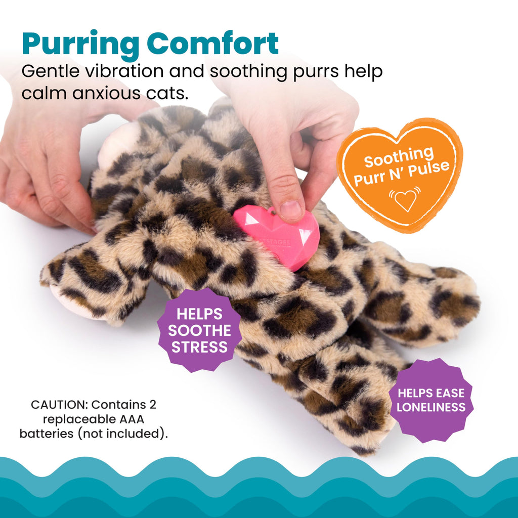 Catstages Purr Pillow Cat Toy – Plush Cat Toy with Touch-Activated Purr for Calming Cats & Kittens