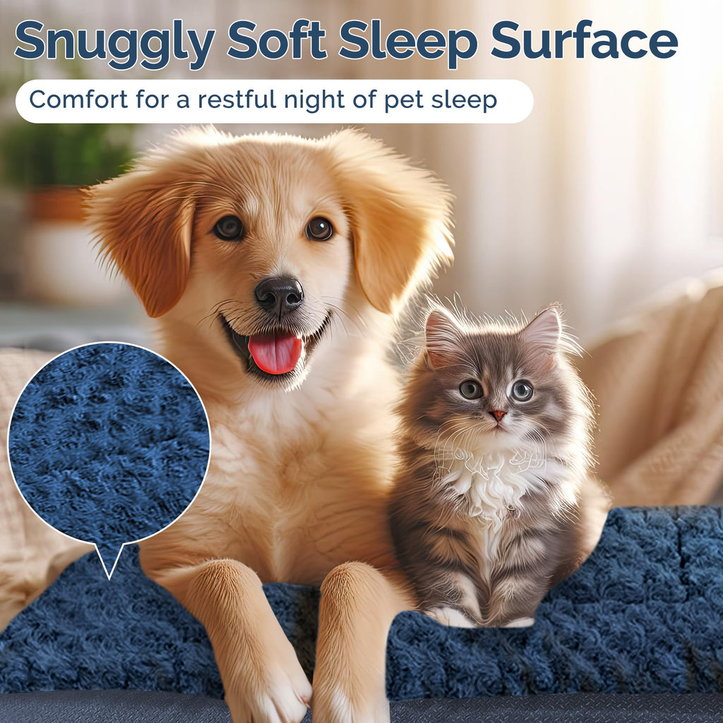 Dog Bed Mat for Crate, Soft Kennel Pad, Durable Comfort Mat for Dogs and Cats, Home and Crate Use (Gray, 18"*14"*1.5")