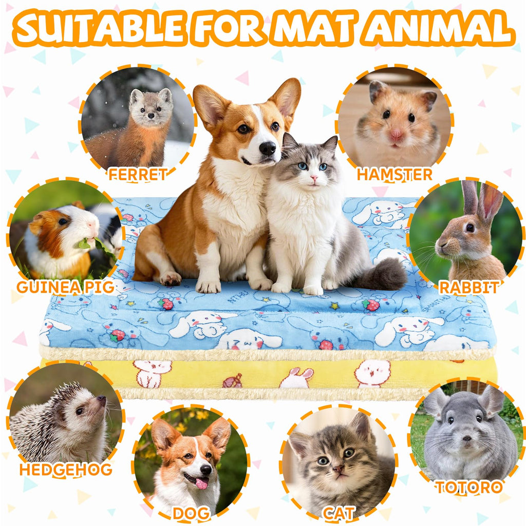 4 Pcs Self Warming Cat Bed, Self Heating Pet Mat for Kitten & Puppy, Soft Calming Cat Bed Mat Reflects Body Heat Warm Washable Pet Pad for Crates, Floors, Indoor, Outdoor(12.6×10 Inch)