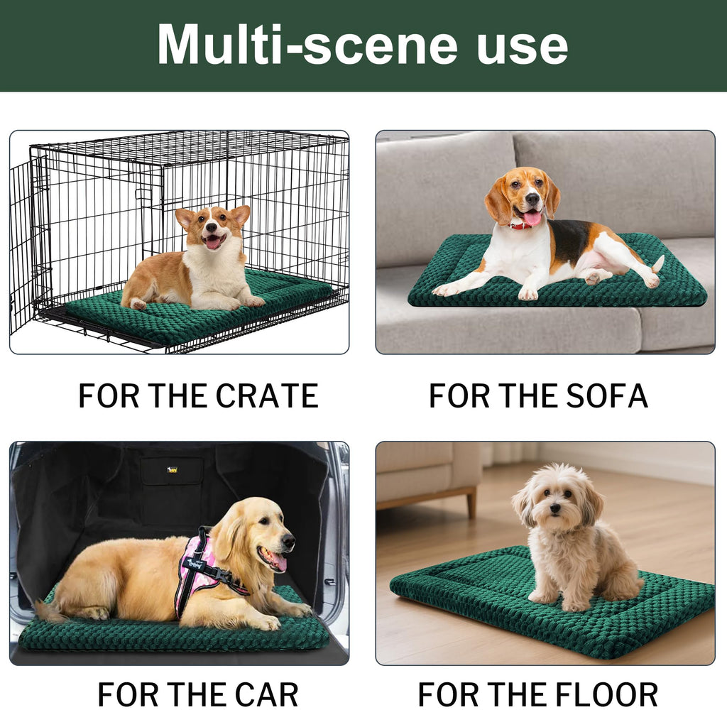 Dog Bed Mat for Crate, Soft Kennel Pad, Durable Comfort Mat for Dogs and Cats, Home and Crate Use (Gray, 18"*14"*1.5")