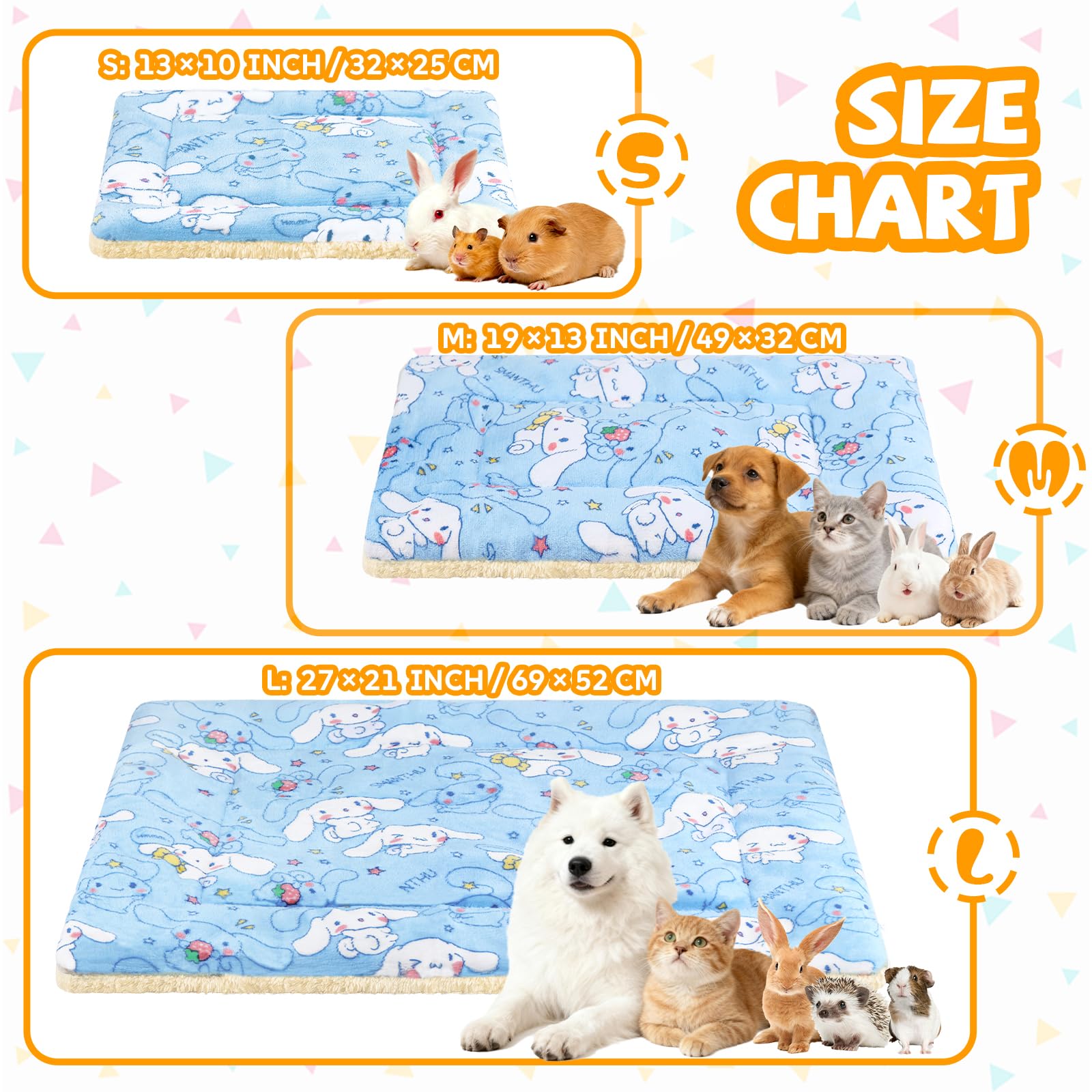 4 Pcs Self Warming Cat Bed, Self Heating Pet Mat for Kitten & Puppy, Soft Calming Cat Bed Mat Reflects Body Heat Warm Washable Pet Pad for Crates, Floors, Indoor, Outdoor(12.6×10 Inch)