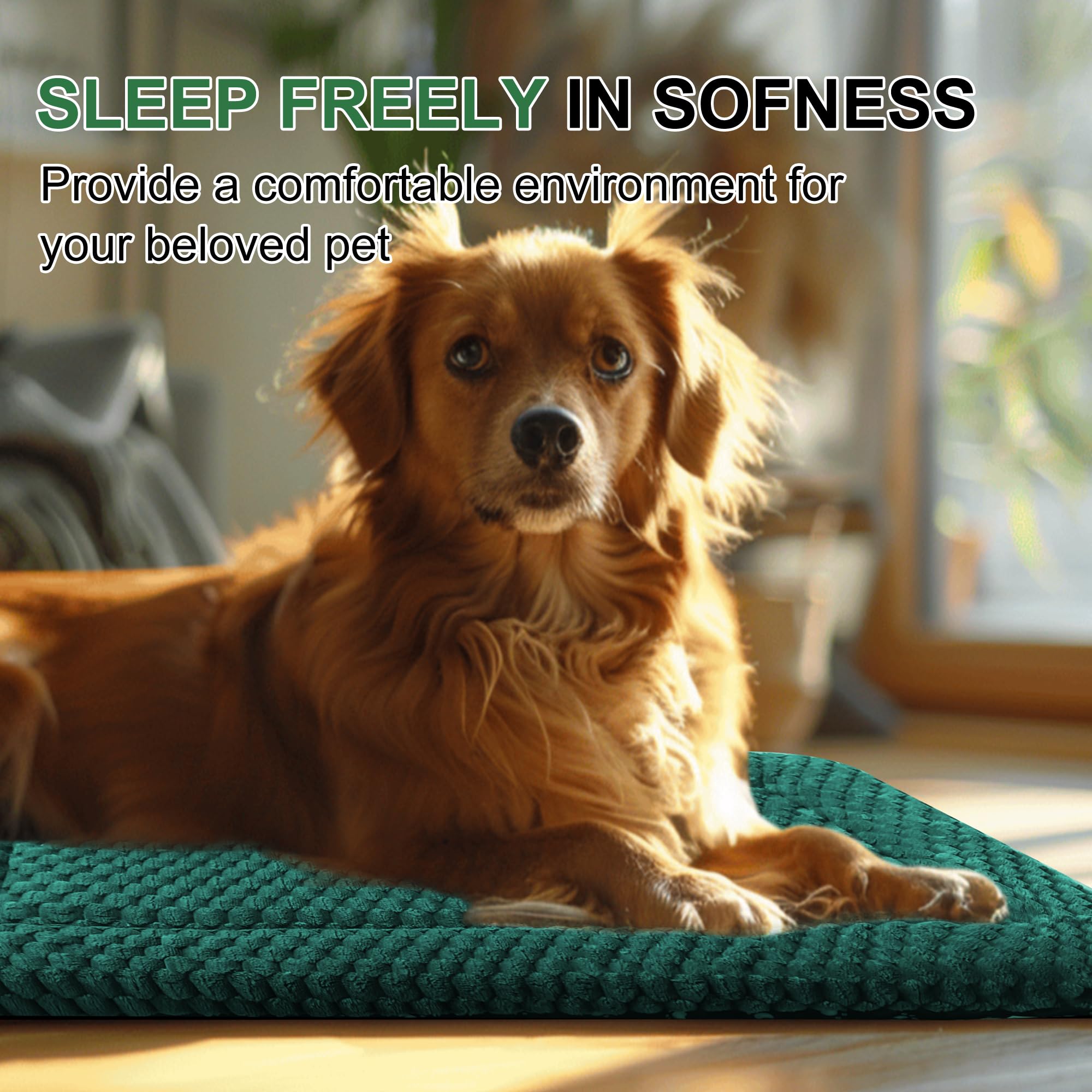 Dog Bed Mat for Crate, Soft Kennel Pad, Durable Comfort Mat for Dogs and Cats, Home and Crate Use (Gray, 18"*14"*1.5")