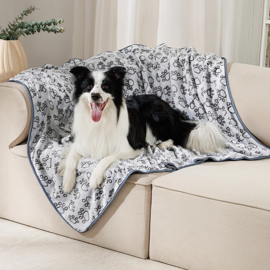 Luciphia 1 Pack 3 Cat Printed Fleece Pet Blankets Washable，Soft Warm Throw Covers for Crate Couch Bed，Cozy Puppy Essentials for Dogs and Cats，Purple/Grey/Khaki, Small (23x16 inch)