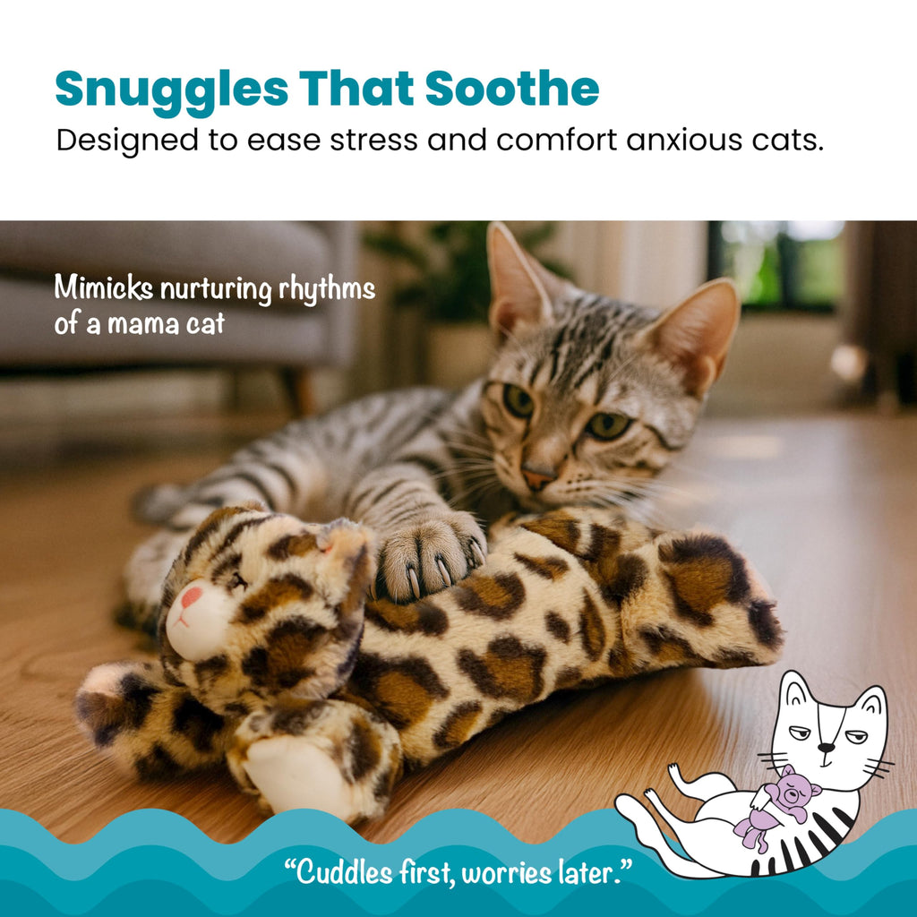 Catstages Purr Pillow Cat Toy – Plush Cat Toy with Touch-Activated Purr for Calming Cats & Kittens