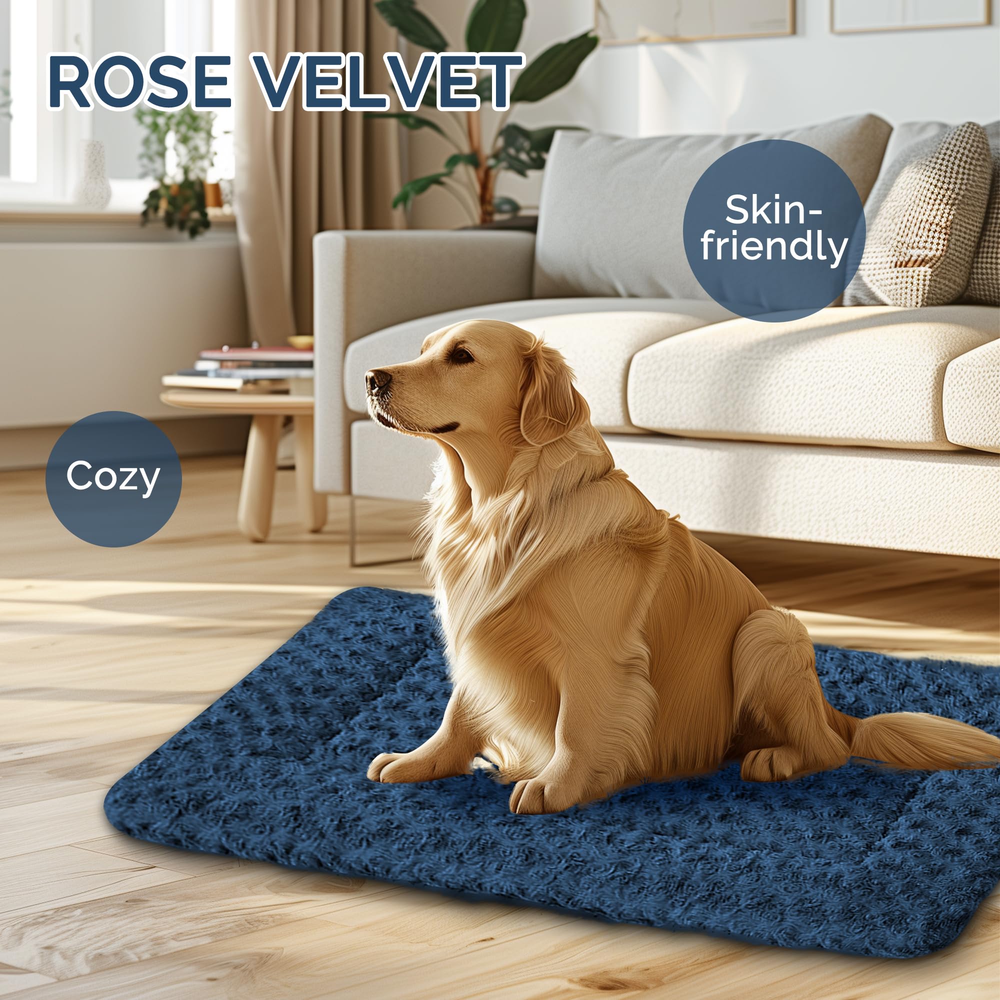 Dog Bed Mat for Crate, Soft Kennel Pad, Durable Comfort Mat for Dogs and Cats, Home and Crate Use (Gray, 18"*14"*1.5")
