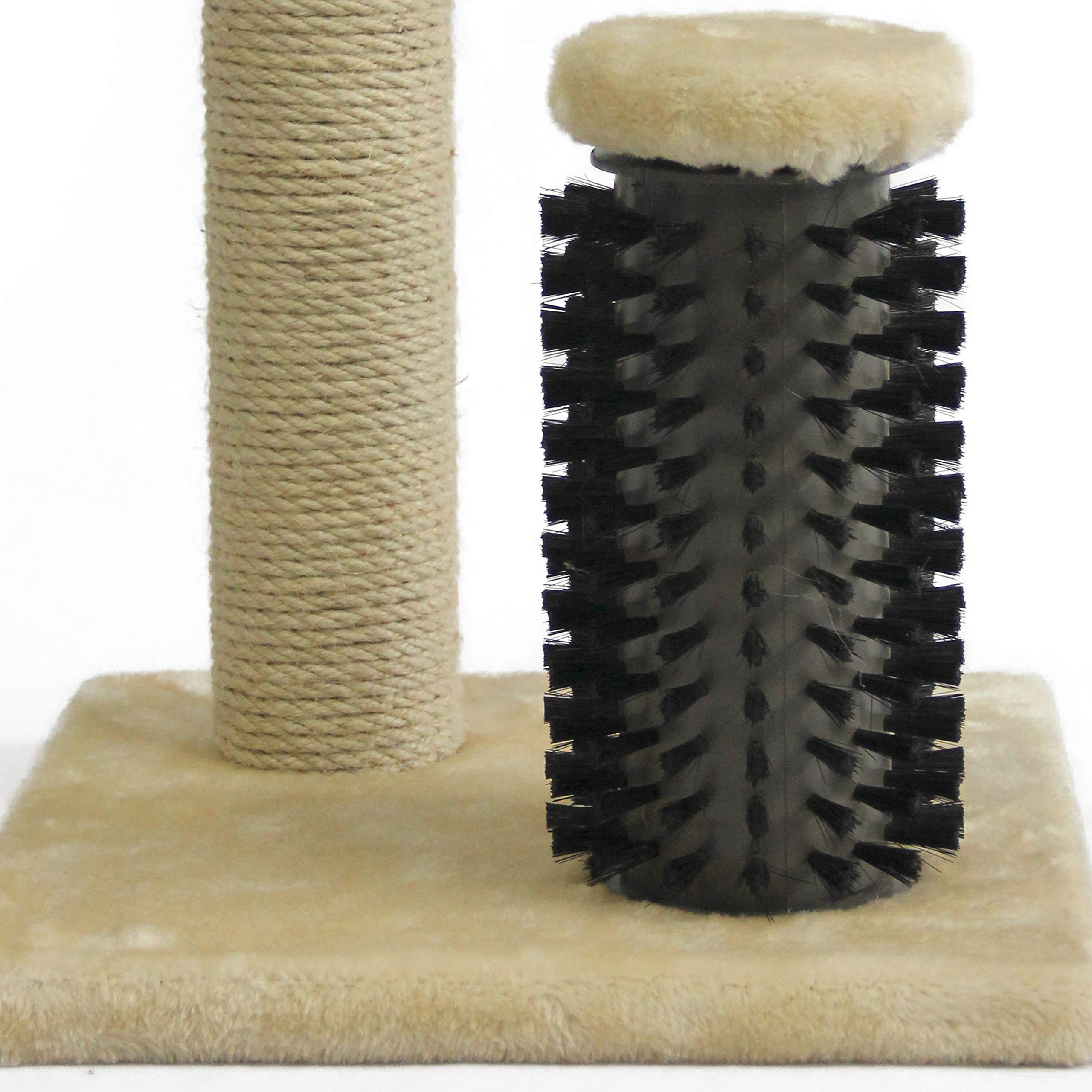 Amazon Basics Sturdy Cat Scratching Post for Indoor Cats & Kittens, Classic Single Post with Sisal Rope, Jute Fiber, Wood Base, Large (35.4"H), Brown