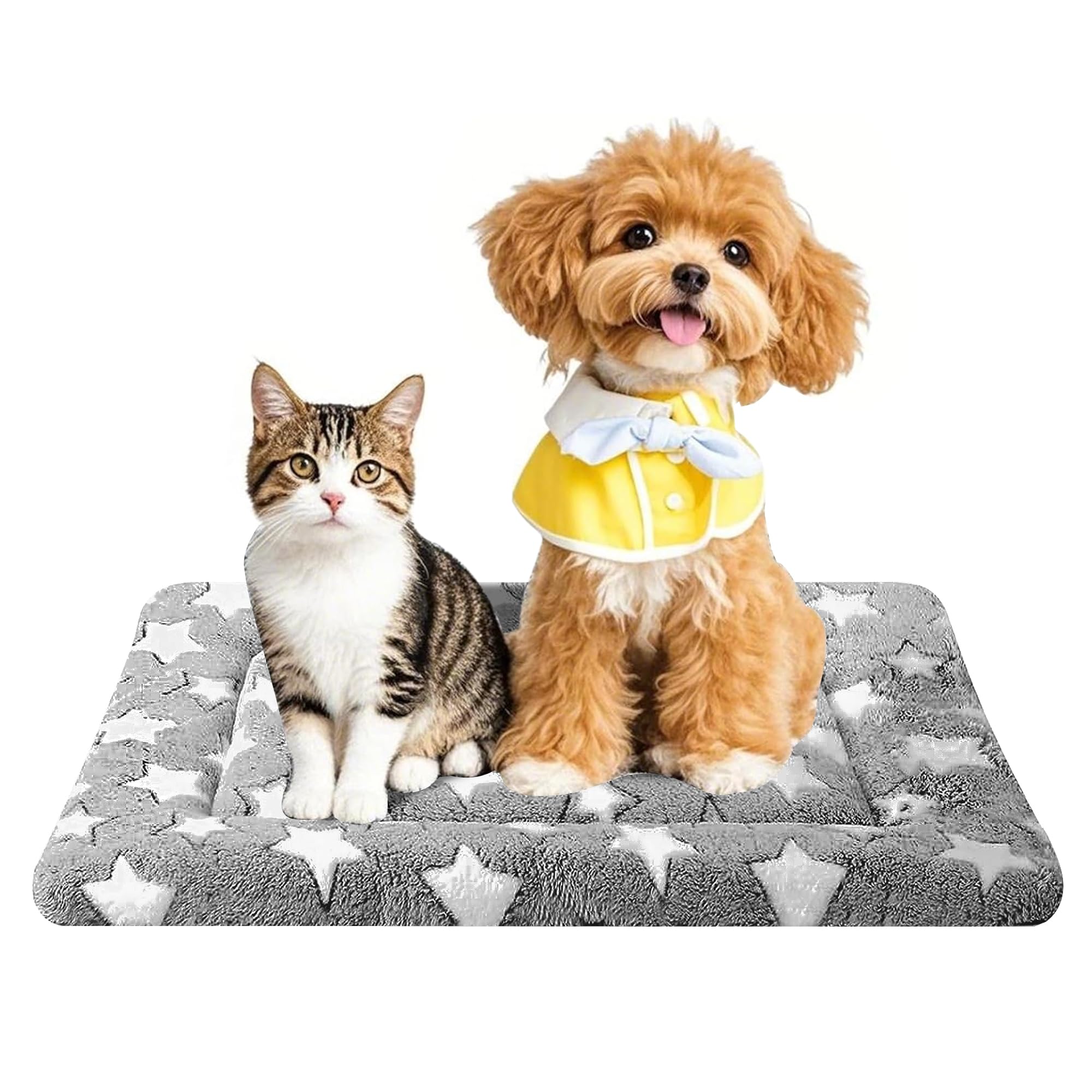 Dog Bed Mat for Crate, Soft Kennel Pad, Durable Comfort Mat for Dogs and Cats, Home and Crate Use (Gray, 18"*14"*1.5")