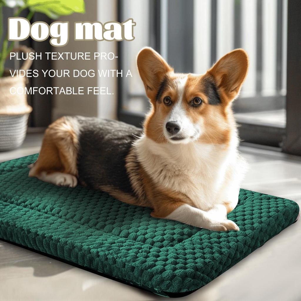 Dog Bed Mat for Crate, Soft Kennel Pad, Durable Comfort Mat for Dogs and Cats, Home and Crate Use (Gray, 18"*14"*1.5")