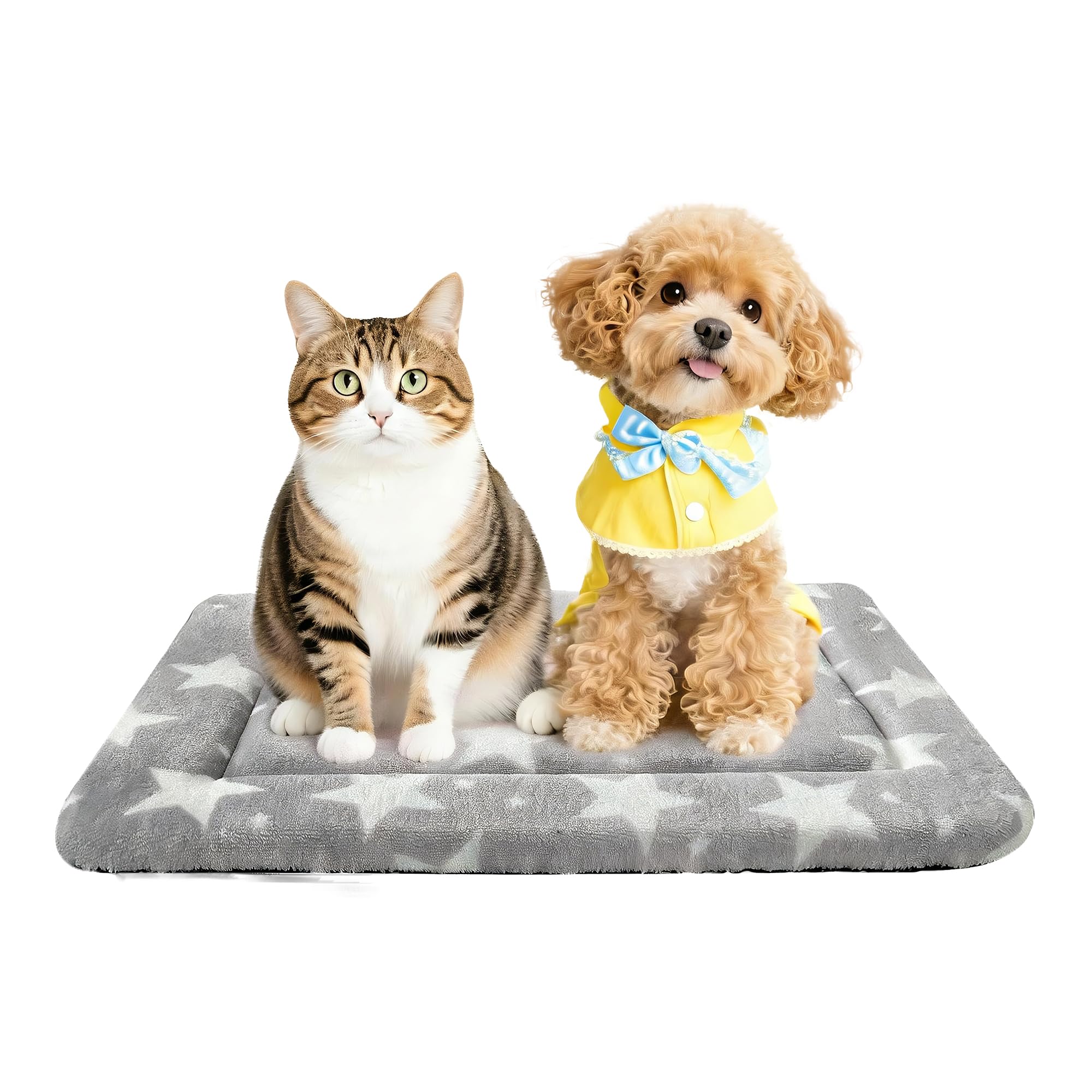 Dog Bed Mat for Crate, Soft Kennel Pad, Durable Comfort Mat for Dogs and Cats, Home and Crate Use (Gray, 18"*14"*1.5")