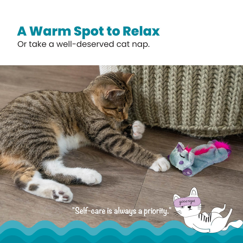 Catstages Purr Pillow Cat Toy – Plush Cat Toy with Touch-Activated Purr for Calming Cats & Kittens