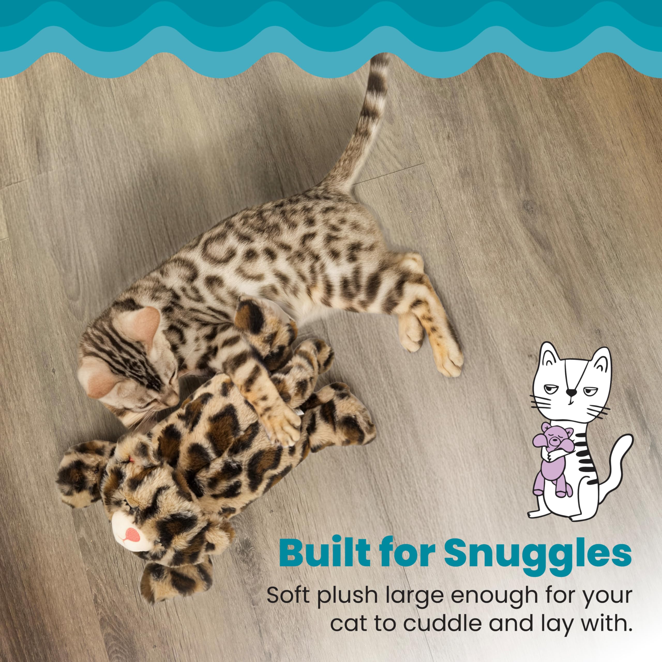 Catstages Purr Pillow Cat Toy – Plush Cat Toy with Touch-Activated Purr for Calming Cats & Kittens