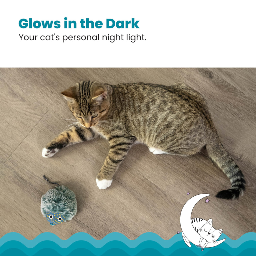 Catstages Purr Pillow Cat Toy – Plush Cat Toy with Touch-Activated Purr for Calming Cats & Kittens