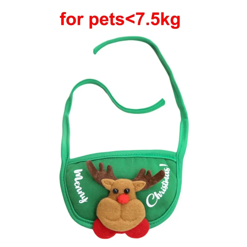 Festive Fleece Christmas Costume Set for Cats - Adorable Santa Elk Hat with Bandana Scarf for Holiday Dress-Up