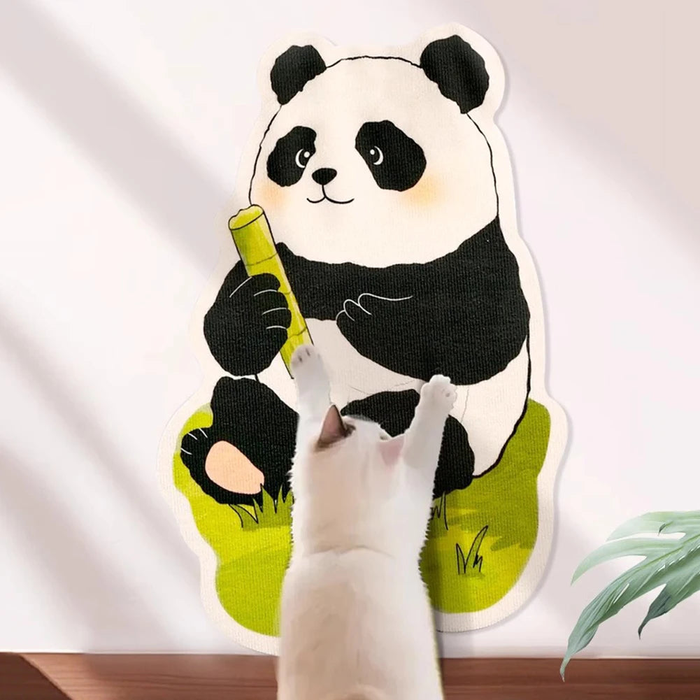 Self-Adhesive Cat Scratcher with Random Hanging Cat Toy Wall Mounted Felt Cat Scratch Mat Cats Scratcher Pad Carpet Cat Supply