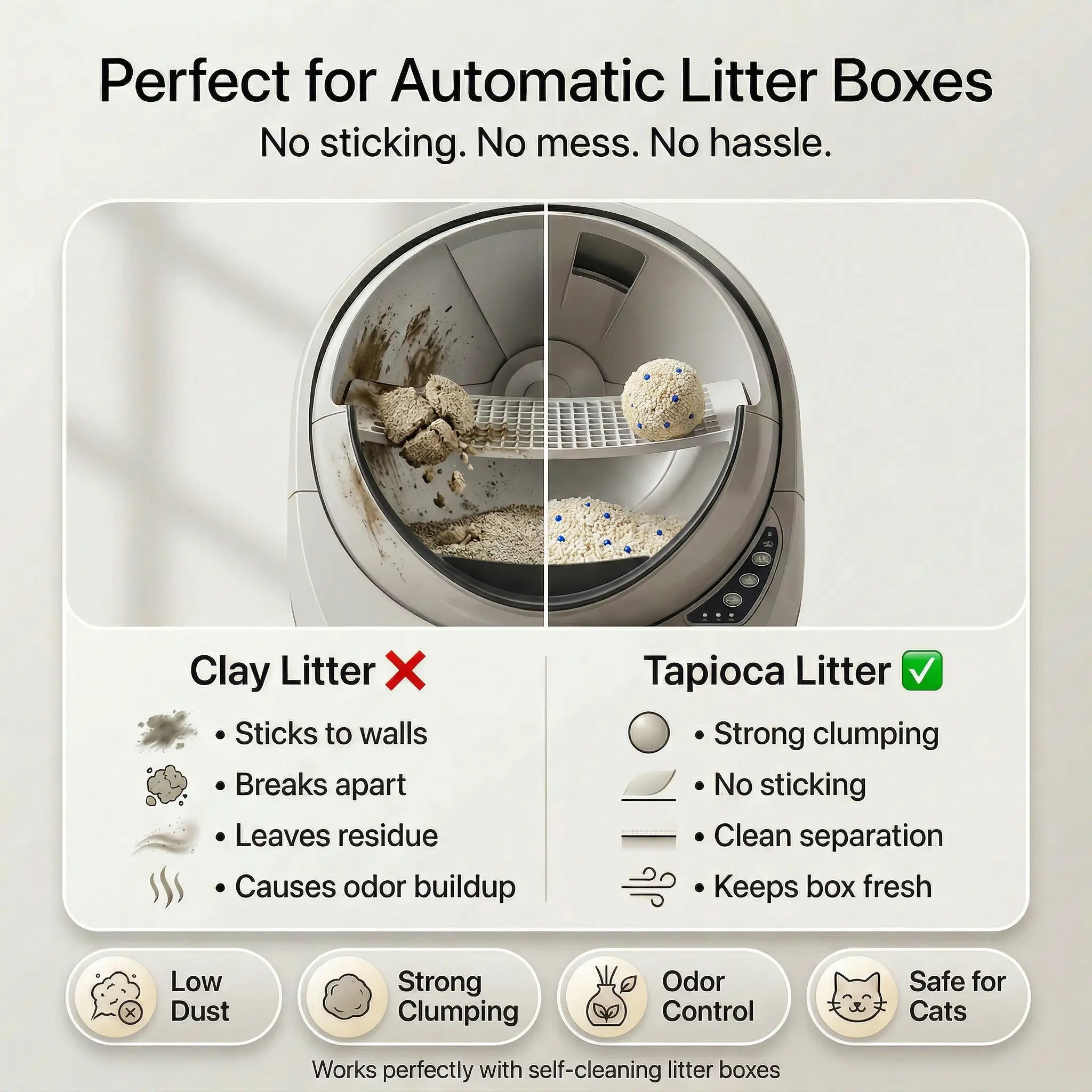 Moonforest Cat Litter,Kitty Litter,Tapioca Cat Litter, Smart Litter Boxes Cat Litter,Tofu Cat Litter, Clumping Premium, Low Dust Cat Comfort