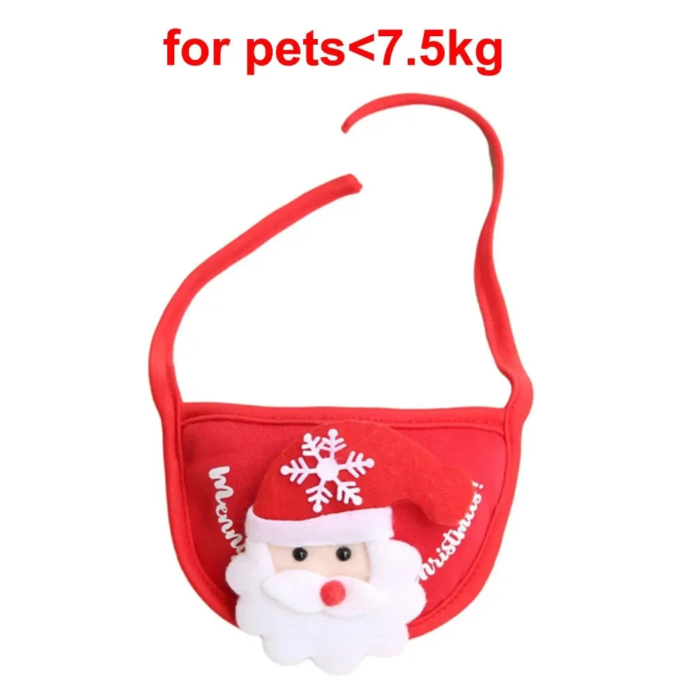 Festive Fleece Christmas Costume Set for Cats - Adorable Santa Elk Hat with Bandana Scarf for Holiday Dress-Up