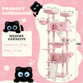 SHA CERLIN 81In/67In Multi-Level Tall Cat Tree Tower with Hammock & Sisal Scratching Posts Larger Cat Condo Furniture for Multi-Cat Play & Rest #Christmasgifts#Tiktokshopblackfriday