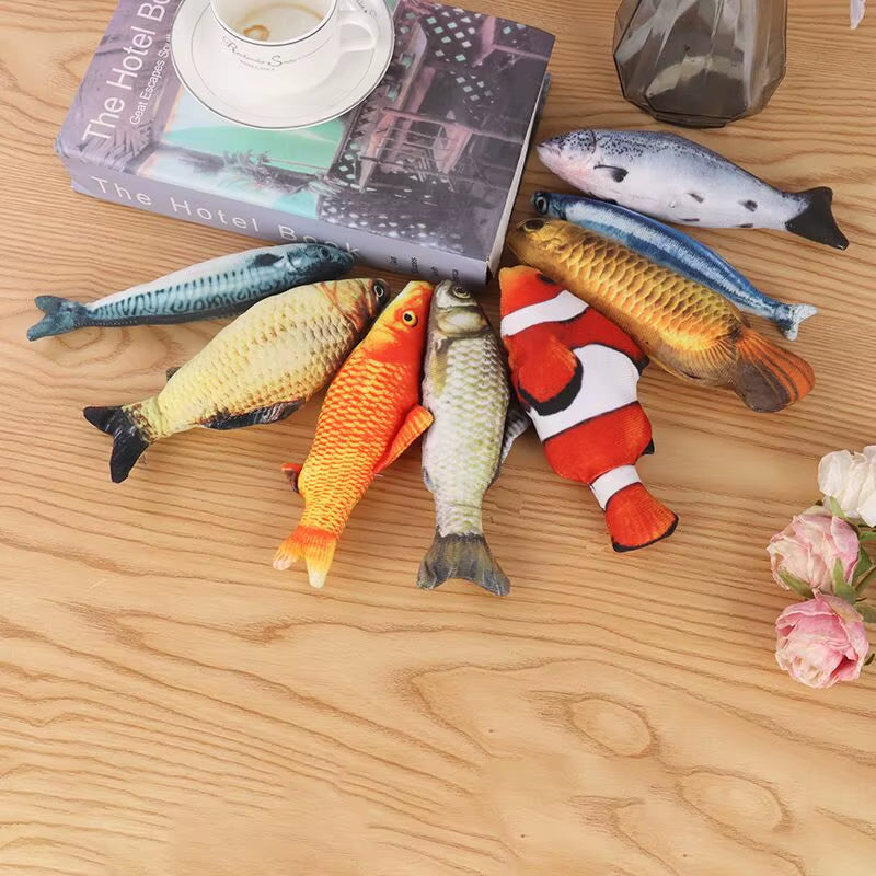 New Simulation Fish Cat Toys Soft Plush Catnip Toy Interactive Cat Toys Gifts Funny 3D Fish Shape Doll Pet Supplies